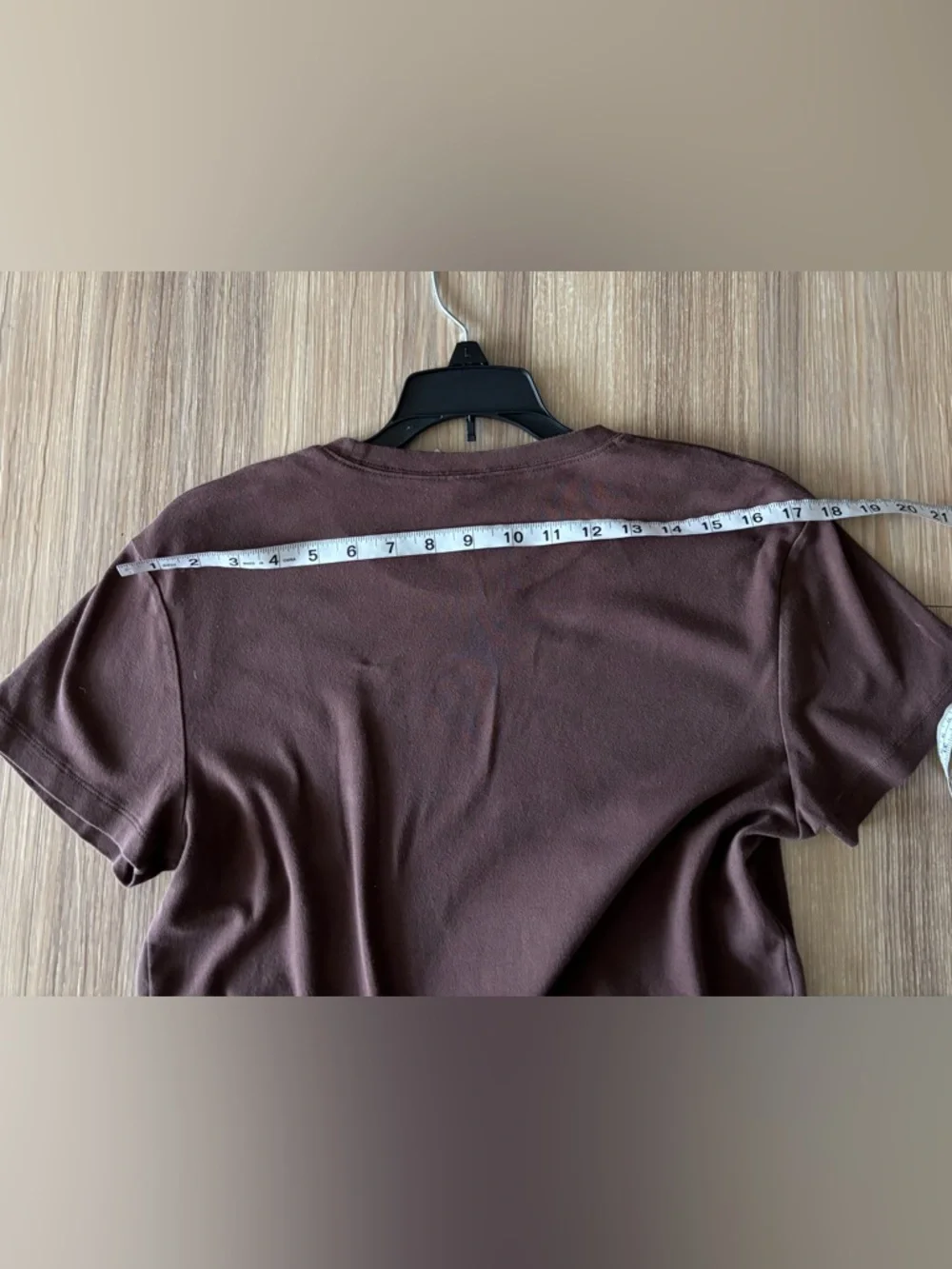 Y2K GAP T-Shirt Brown Gold Logo Cotton Short Sleeve Basic Women L Casual Classic - Picture 9 of 10